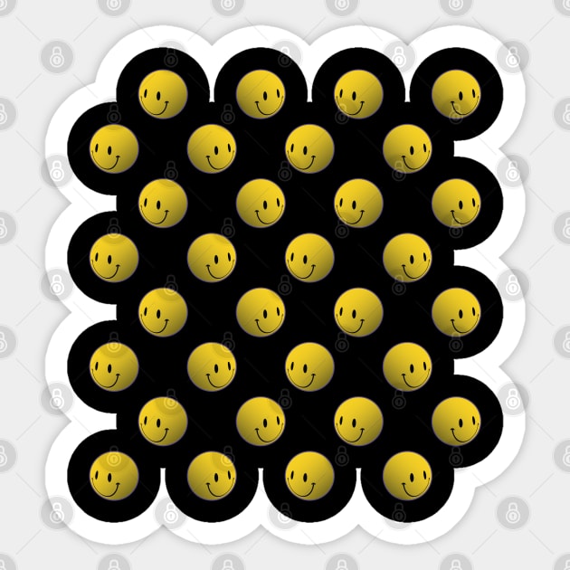 Smiley pattern Sticker by Green Dreads